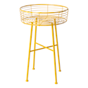 Yellow Metal Wire Plant Stand, 22"