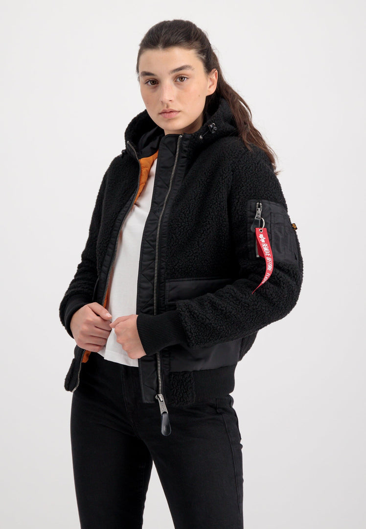 ZIP HOOD TEDDY JACKET W